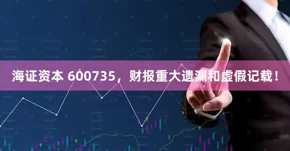 海证资本 600735，财报重大遗漏和虚假记载！